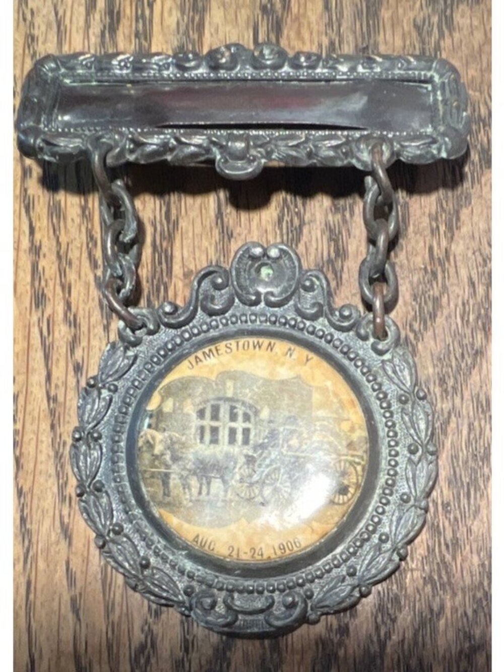 1906 Fireman's Association Badge  Jamestown, N.Y. Antique